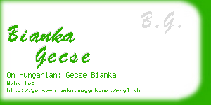 bianka gecse business card